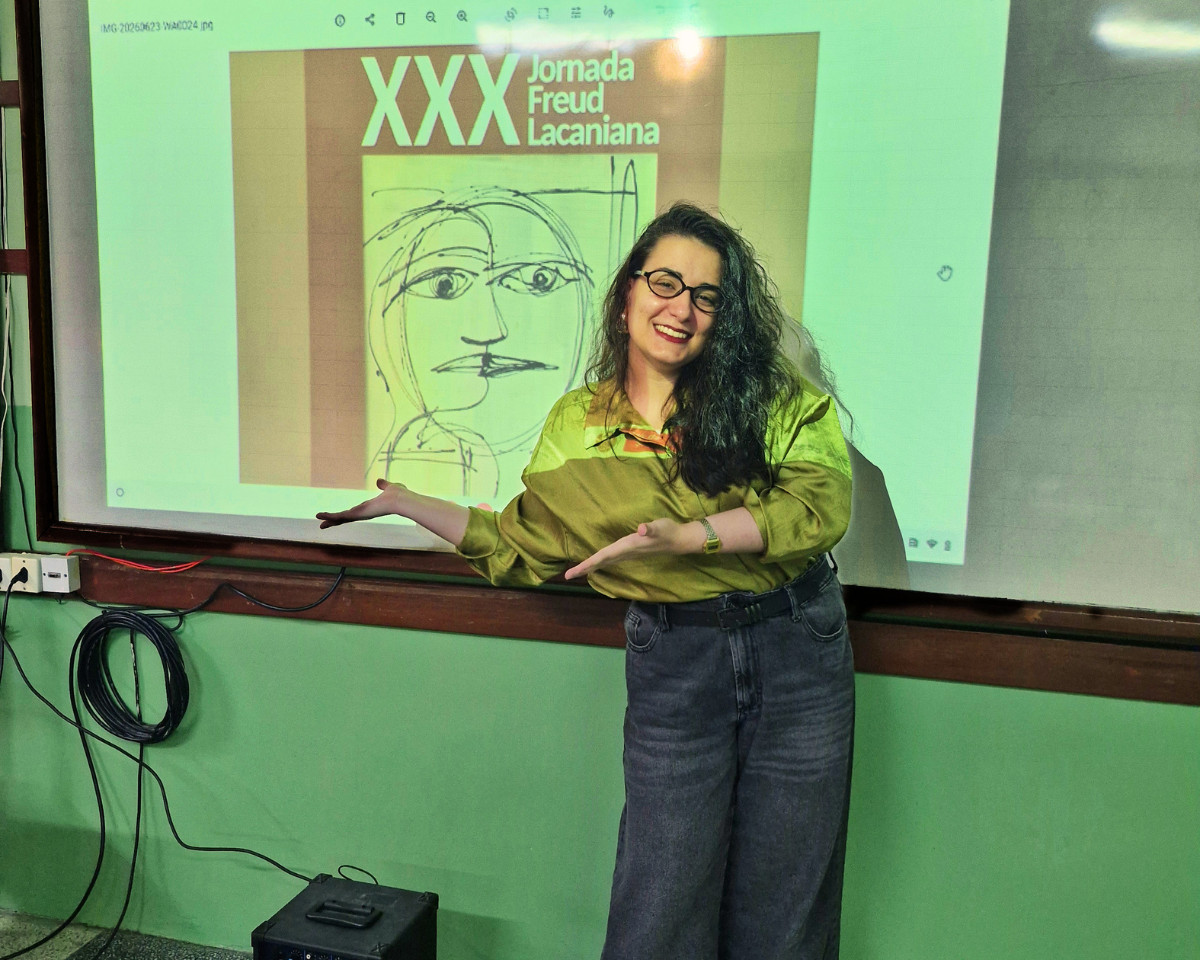 Marcella na Jornada Freud Lacaniana